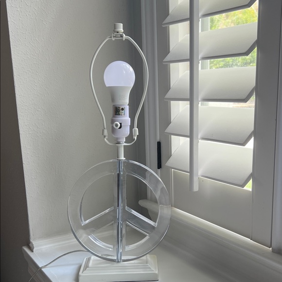 Pottery Barn Teen Other - Pottery Barn Teen Clear and White Peace Lamp